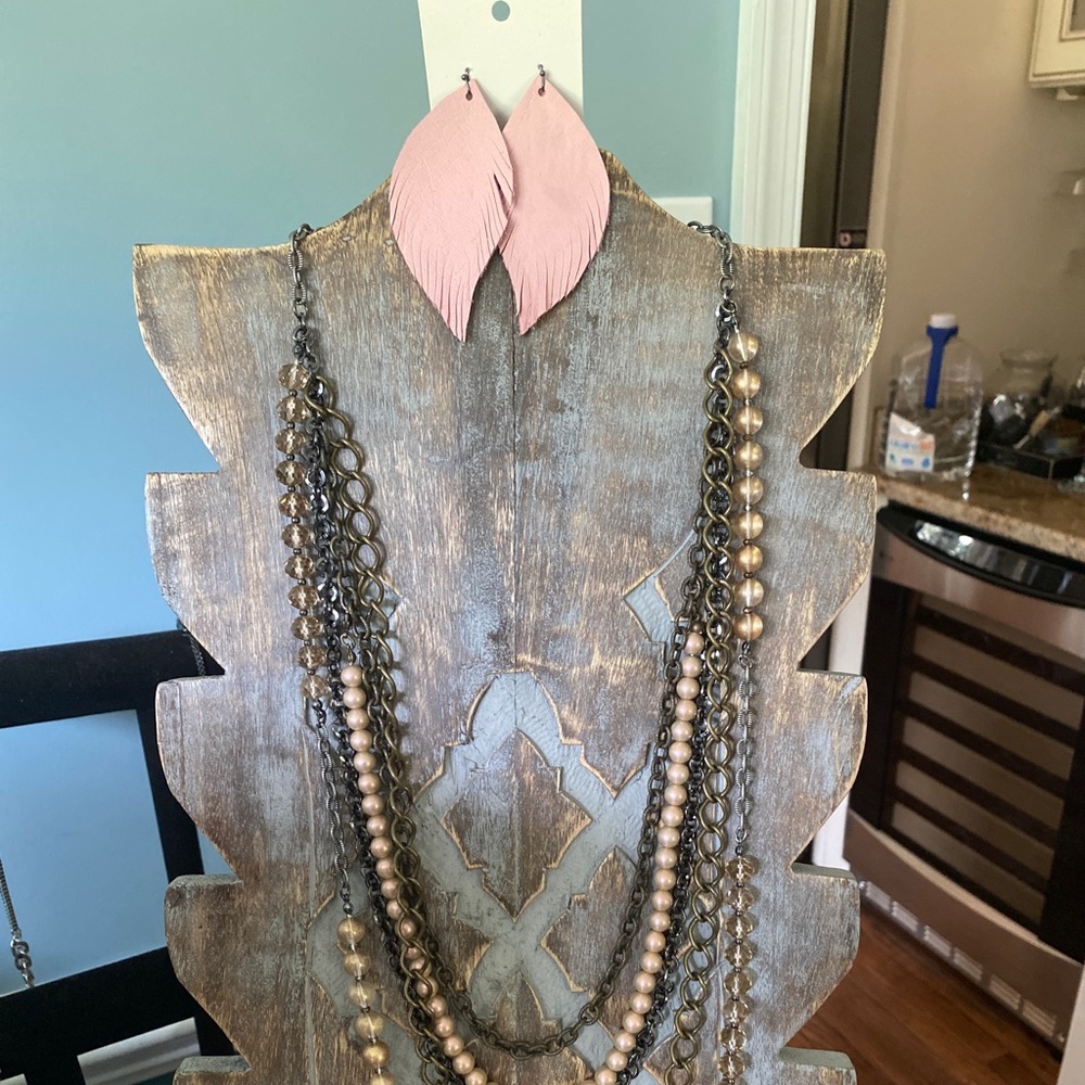 Multiple Strand mixed metal necklace